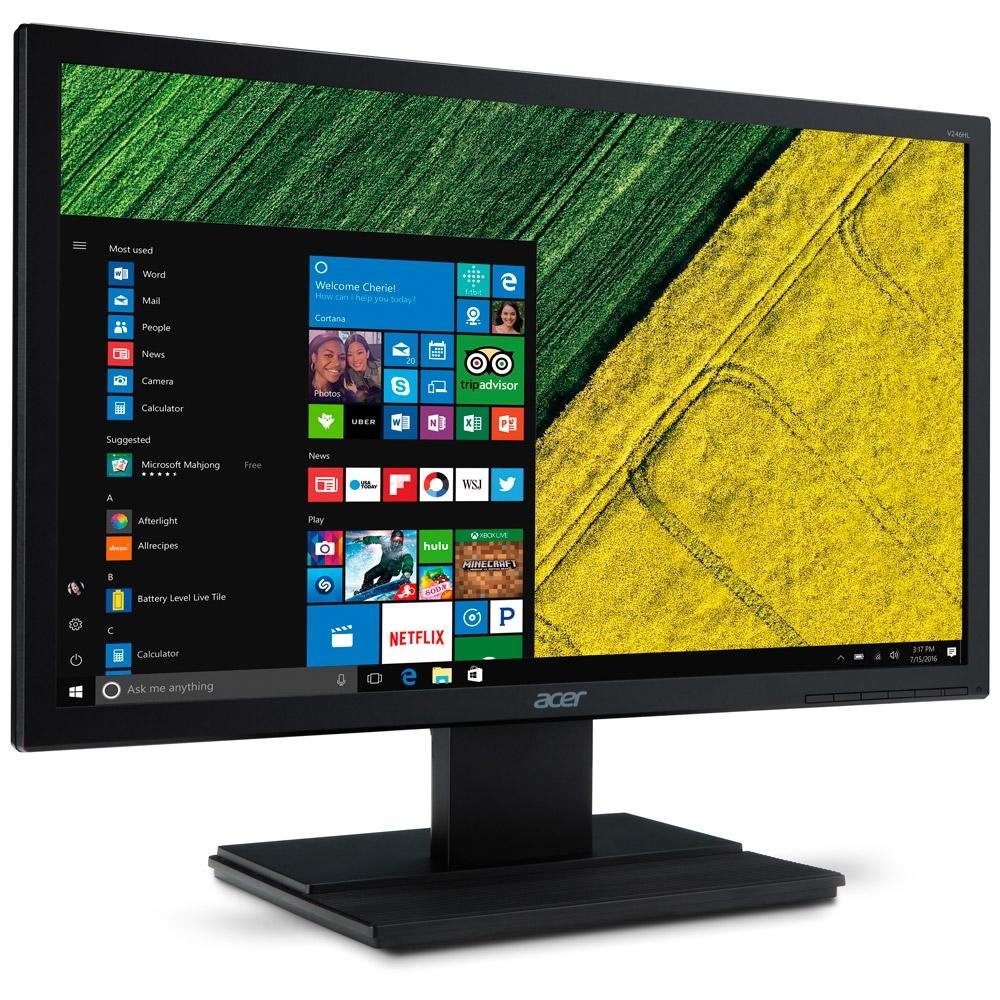 Monitor Acer LED 23.6´ Widescreen, Full HD, HDMI/VGA/DVI - V246HL