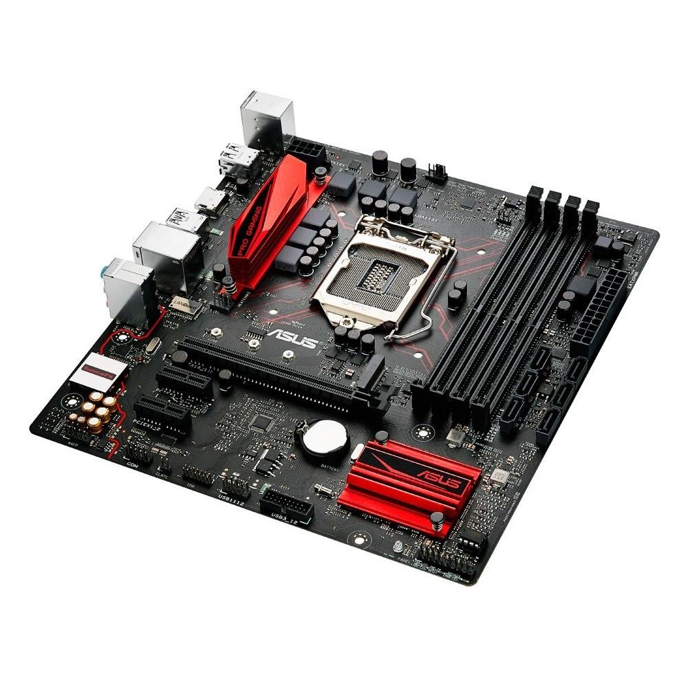 Placa-Mãe ASUS p/ Intel LGA 1151 mATX B150M PRO GAMING,4x DDR4,NVMe,M.2,Áudio Supreme FX,Fan Expert,HDMI,Gamers Guardian Placa-Mãe ASUS p/ Intel LGA 1151 mATX B150M PRO GAMING,4x DDR4,NVMe,M.2,Áudio Supreme FX,Fan Expert,HDMI,Gamers Guardian