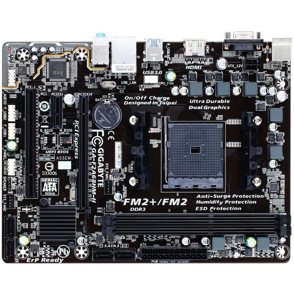 Imagem 3 de 5 do produto Placa-Mãe Gigabyte GA-F2A68HM-H, AMD FM2+, mATX, DDR3