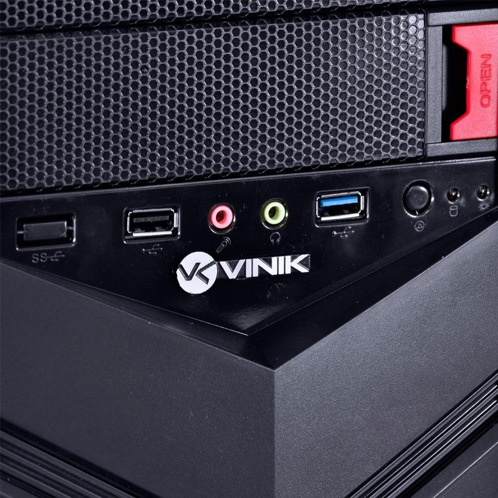 Imagem 2 de 8 do produto Gabinete Vinik MidTower VX Gaming Vulcan V2 Preto FAN Frontal 120mm LED Branco 25338