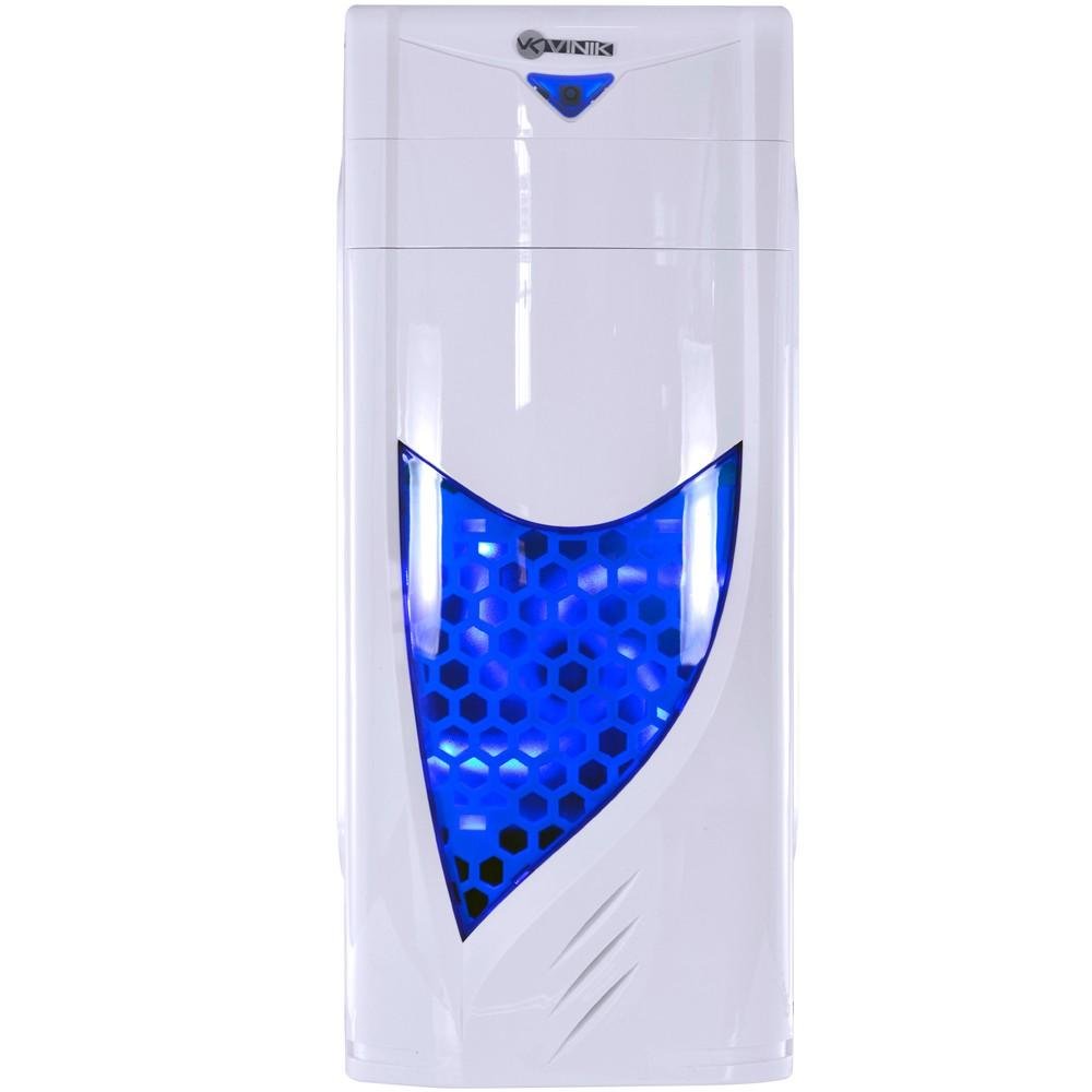Imagem 2 de 8 do produto Gabinete Vinik MidTower VX Gaming Eclipse V2 Branco FAN Frontal 120mm LED Azul Janela Acrílica 25336