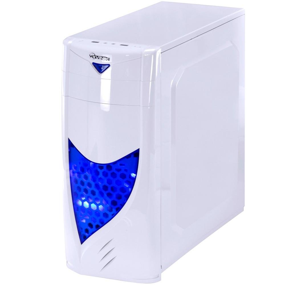Imagem 4 de 8 do produto Gabinete Vinik MidTower VX Gaming Eclipse V2 Branco FAN Frontal 120mm LED Azul Janela Acrílica 25336