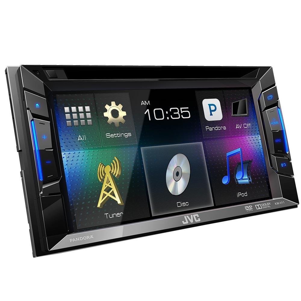 Central Multimídia JVC - DVD/CD/USB/iPod/iPhone/Android 6,2” Touch com Controle de Gestos - KW-V11