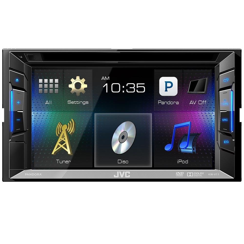 Central Multimídia JVC - DVD/CD/USB/iPod/iPhone/Android 6,2” Touch com Controle de Gestos - KW-V11