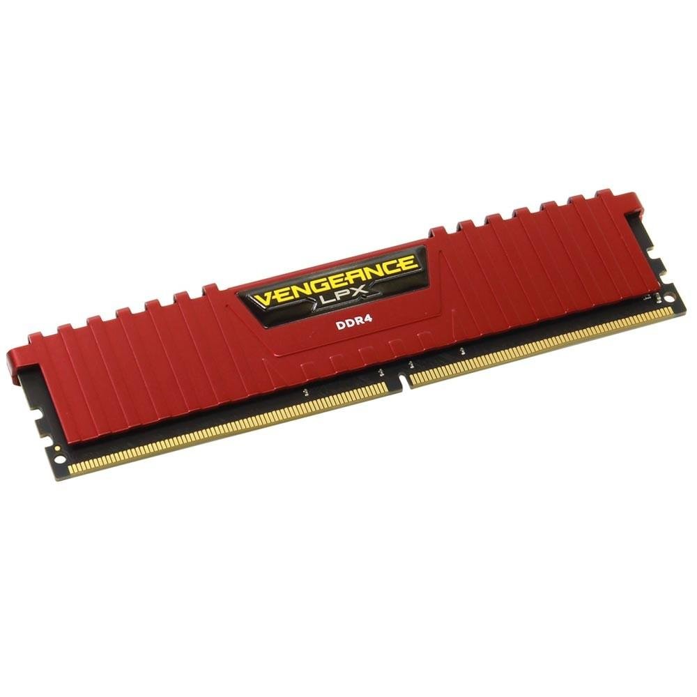 Imagem 3 de 3 do produto Memória Corsair Vengeance LPX 8GB 2400Mhz DDR4 CL14 Red - CMK8GX4M1A2400C14R
