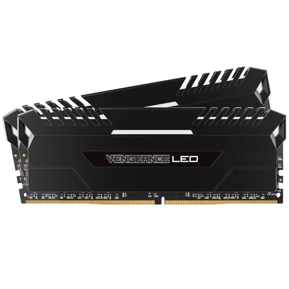 Memória Corsair Vengeance LED Branco,16GB (2x8GB), 3000MHz, DDR4, CL15, Preto - CMU16GX4M2C3000C15 Memória Corsair Vengeance LED Branco,16GB (2x8GB), 3000MHz, DDR4, CL15, Preto - CMU16GX4M2C3000C15