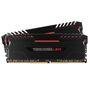 Memória Corsair Vengeance LED Vermelho, 16GB (2x8GB), 3000MHz, DDR4, CL15, Preto - CMU16GX4M2C3000C15R