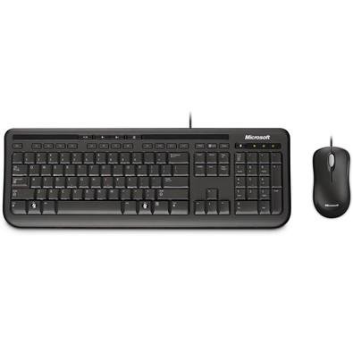 Microsoft Wired Desktop 600 Esse teclado com fio proporciona excelente valor em um elegante desktop. Este conjunto de desktop de teclado e mouse óptic