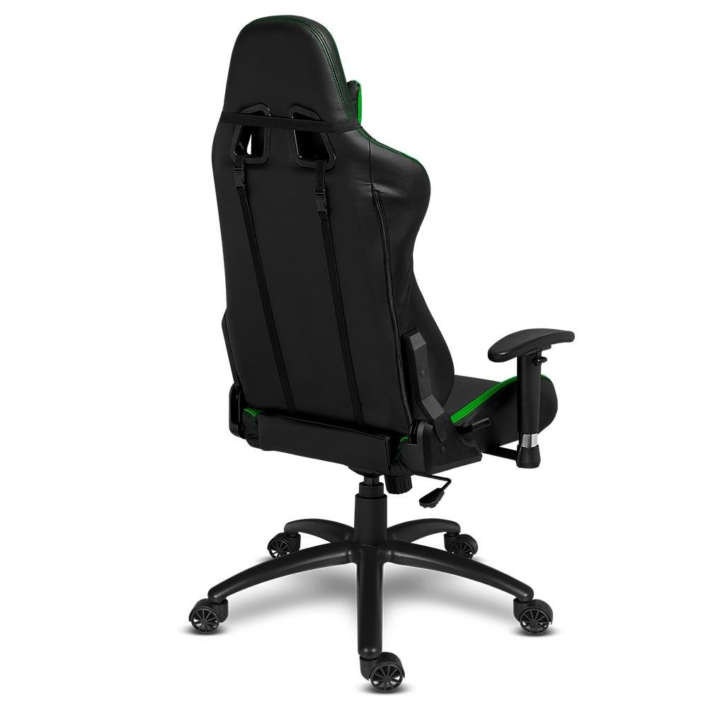 Cadeira Gamer Alpha Gamer Vega, Até 130Kg, Cilindro de Gás 4, Braço Ajustável, Preto e Verde - view 11