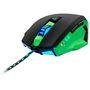 Mouse Gamer Warrior 3200DPI 6 botões Preto e Verde com LED Azul - MO245