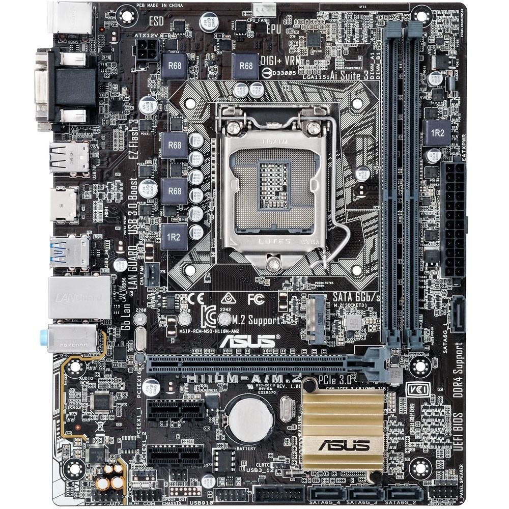 Placa-Mãe Asus H110M-A/M.2, Intel LGA 1151, mATX, DDR4