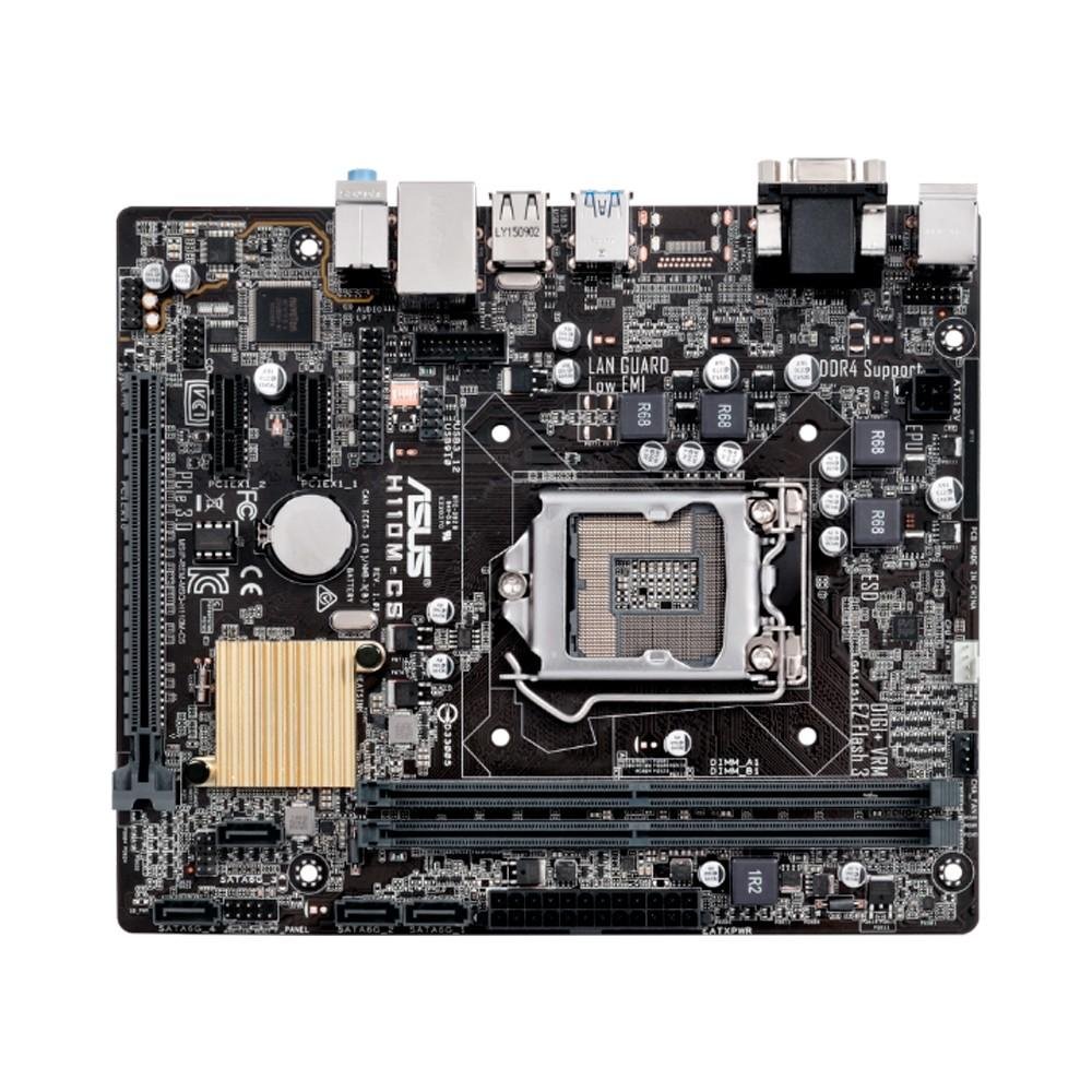 Placa-Mãe ASUS H110M-CS/BR, Intel LGA 1151, mATX, DDR4, Preto Placa-Mãe ASUS H110M-CS/BR, Intel LGA 1151, mATX, DDR4, Preto