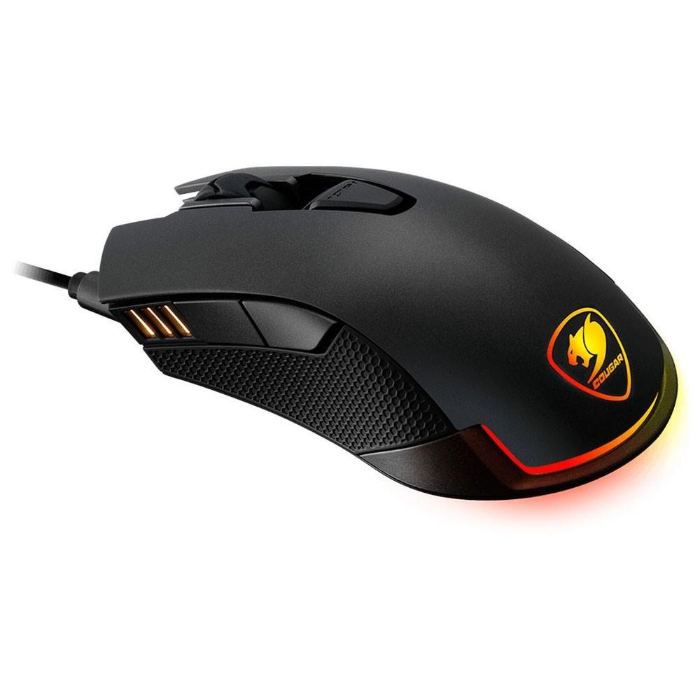 Mouse Gamer Cougar 12000DPI 6 Botões RGB Preto Revenger