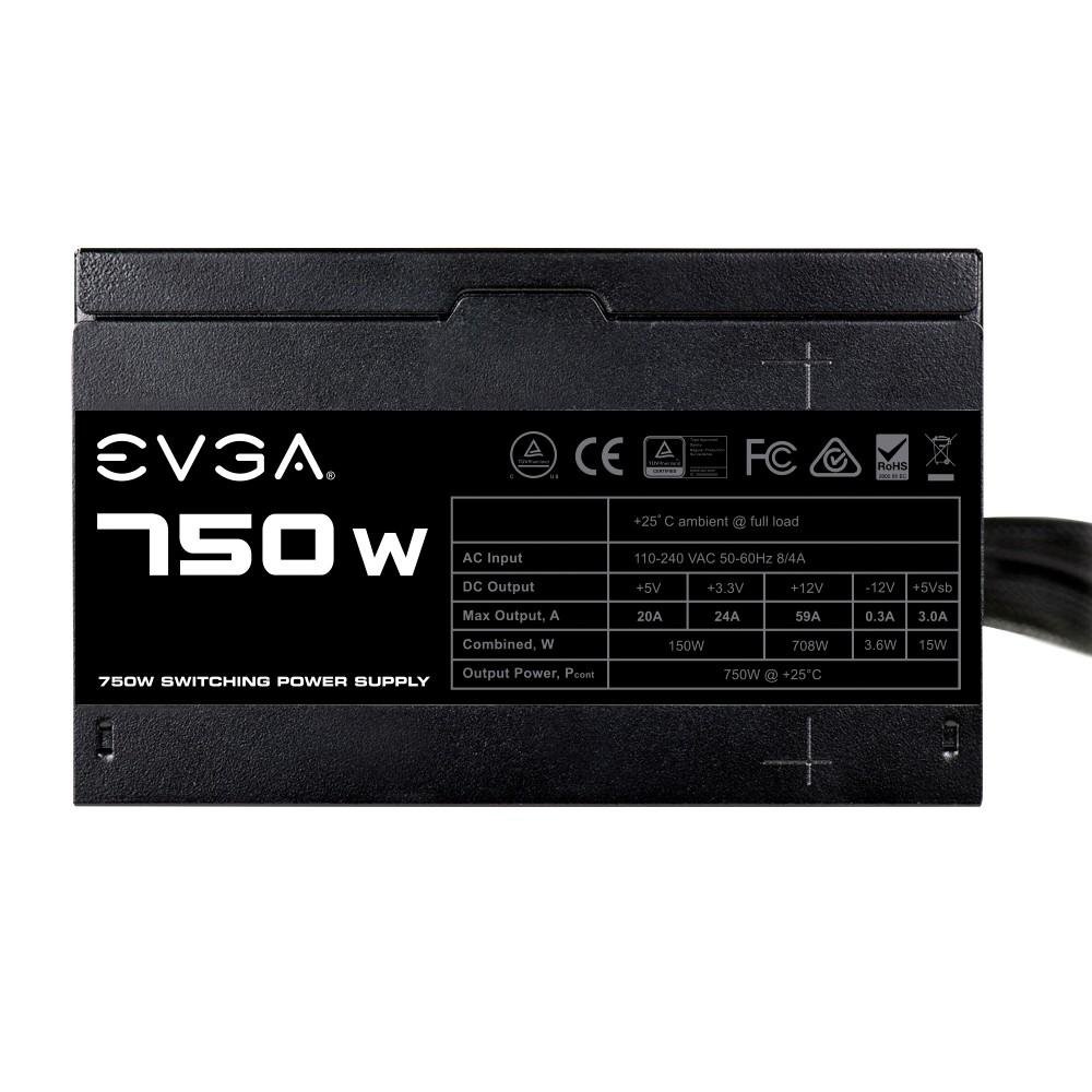 Imagem 5 de 6 do produto Fonte EVGA, 750W, Sem Cabos, Preto  - 100-N1-0750-L