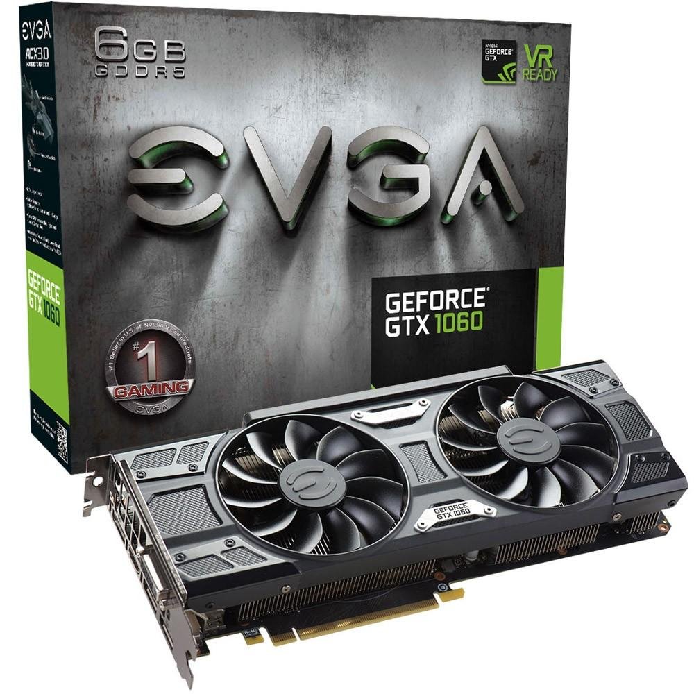 Placa de Vídeo EVGA NVIDIA GeForce GTX 1060 Gaming 6GB, GDDR5 - 06G-P4-6262-KR