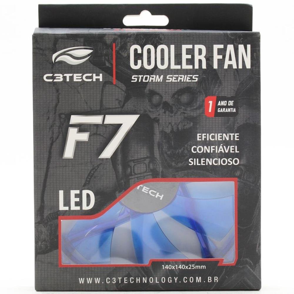 Imagem 3 de 3 do produto Cooler FAN C3Tech Storm 14CM  F7-L200BL