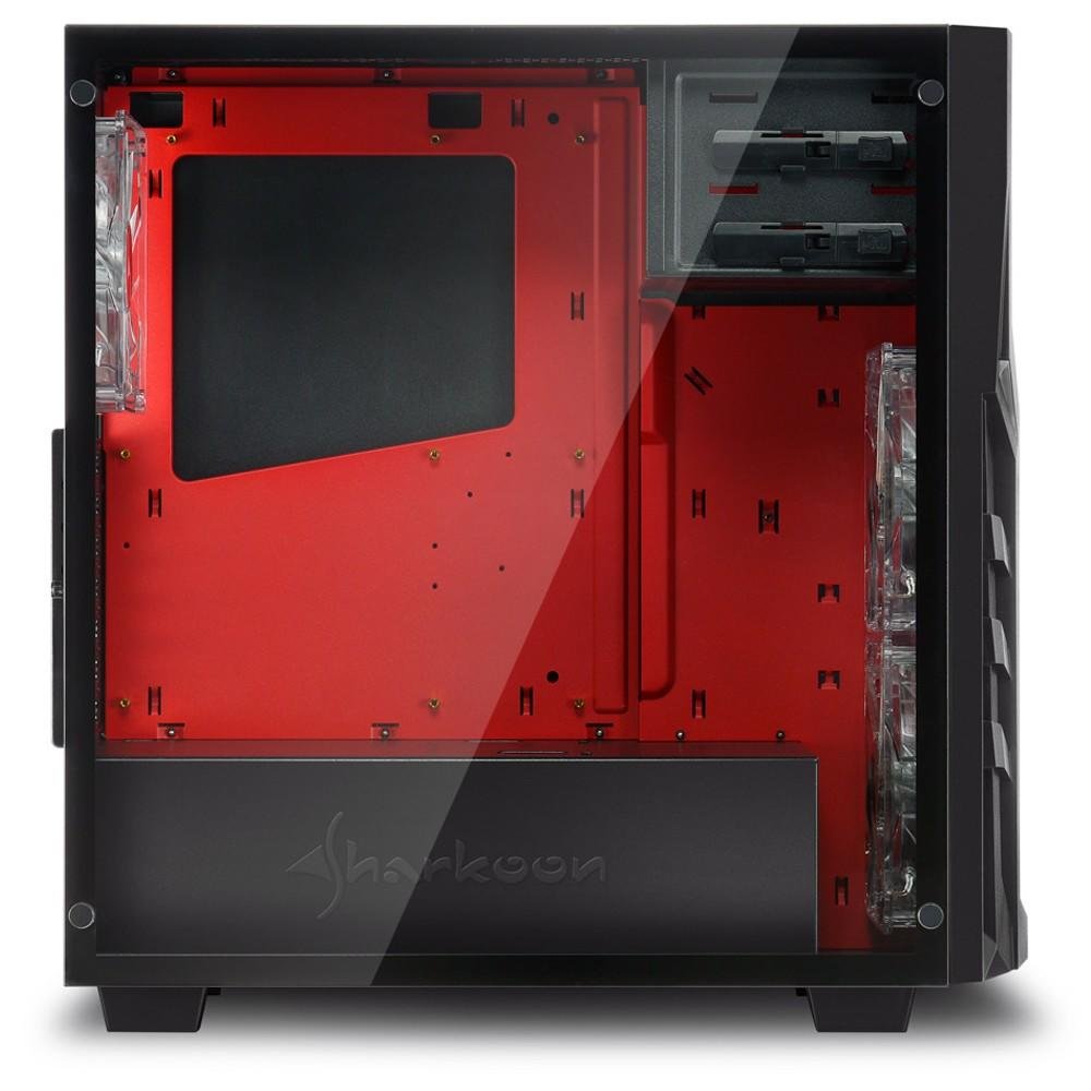 Imagem 4 de 4 do produto Gabinete Sharkoon Red ATX com Vidro Lateral Temperado - DG7000-G