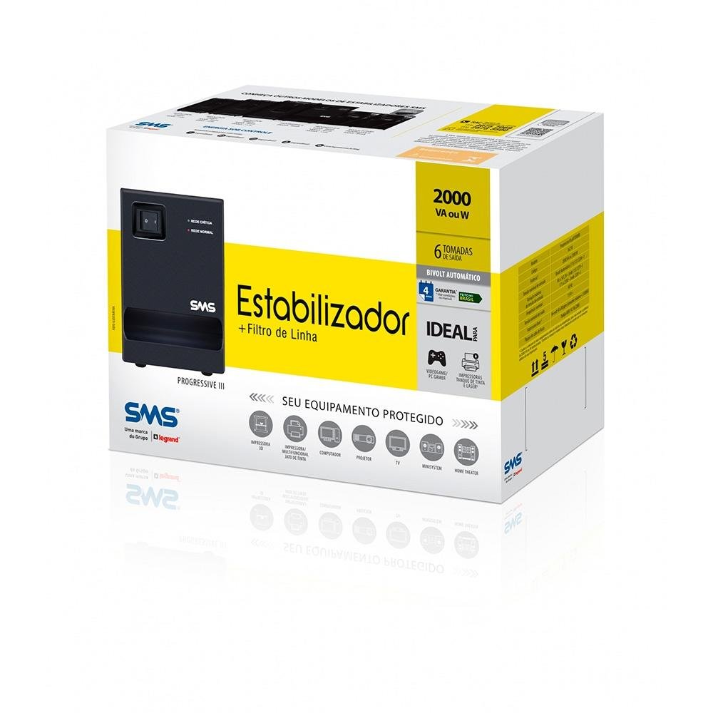 Estabilizador SMS 2000VA PRG III Bivolt ( Balão.info