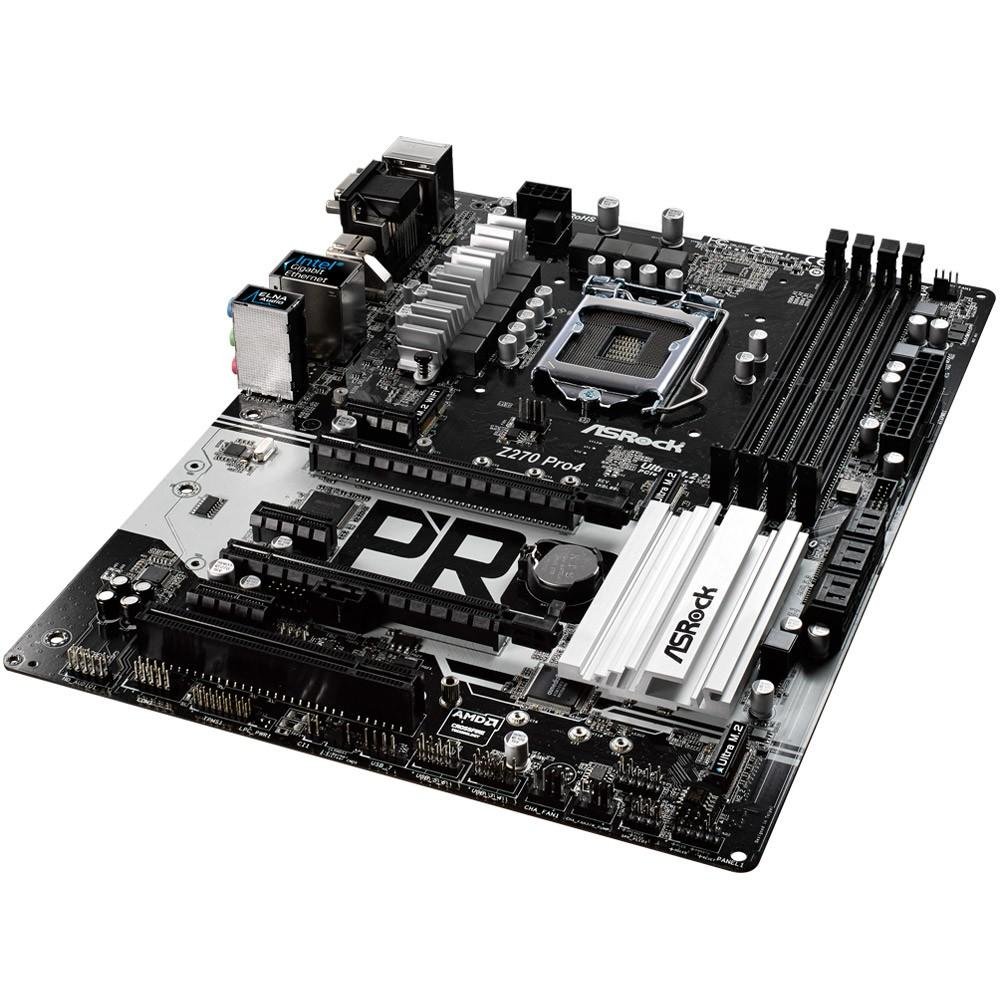 Placa-Mãe ASRock p/ Intel LGA 1151 ATX Z270 PRO4 DDR4
