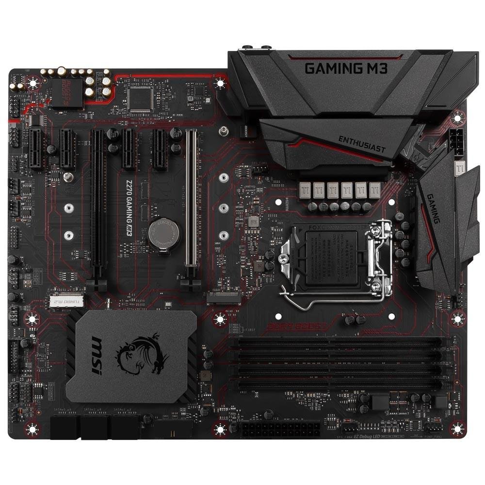 Placa-Mãe MSI p/ Intel LGA 1151 ATX Z270 GAMING M3 DDR4 Placa-Mãe MSI p/ Intel LGA 1151 ATX Z270 GAMING M3 DDR4