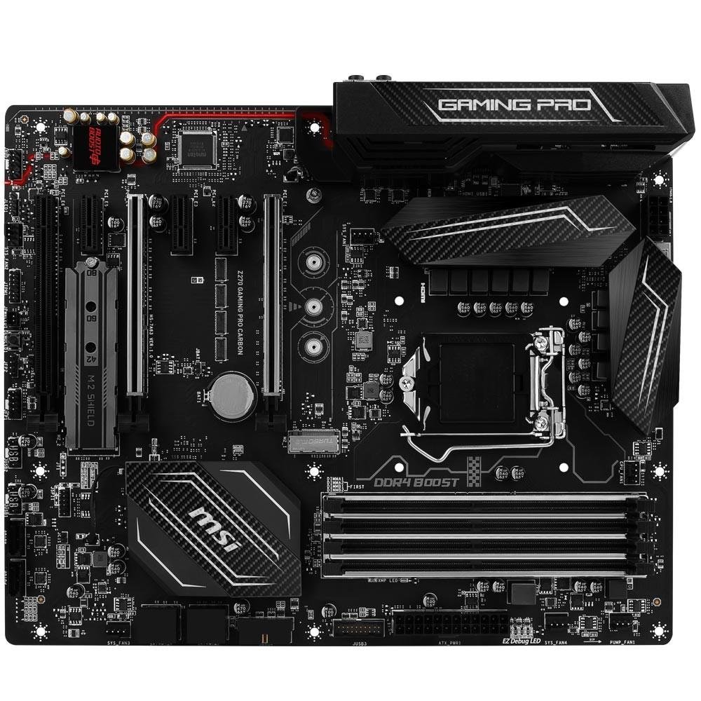 Placa-Mãe MSI p/ Intel LGA 1151 Z270 GAMING PRO CARBON DDR4 Placa-Mãe MSI p/ Intel LGA 1151 Z270 GAMING PRO CARBON DDR4
