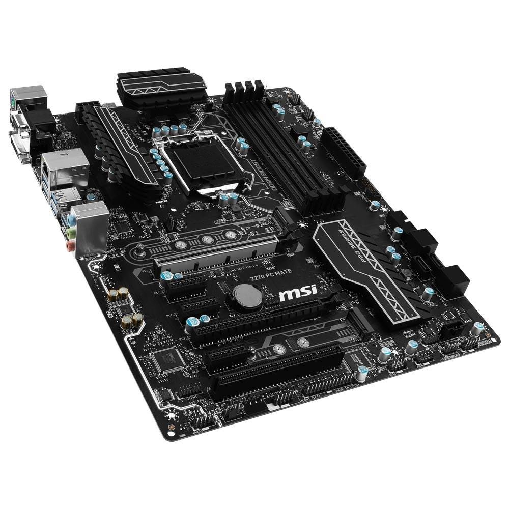Placa-Mãe MSI p/ Intel LGA 1151 ATX Z270 PC MATE DDR4