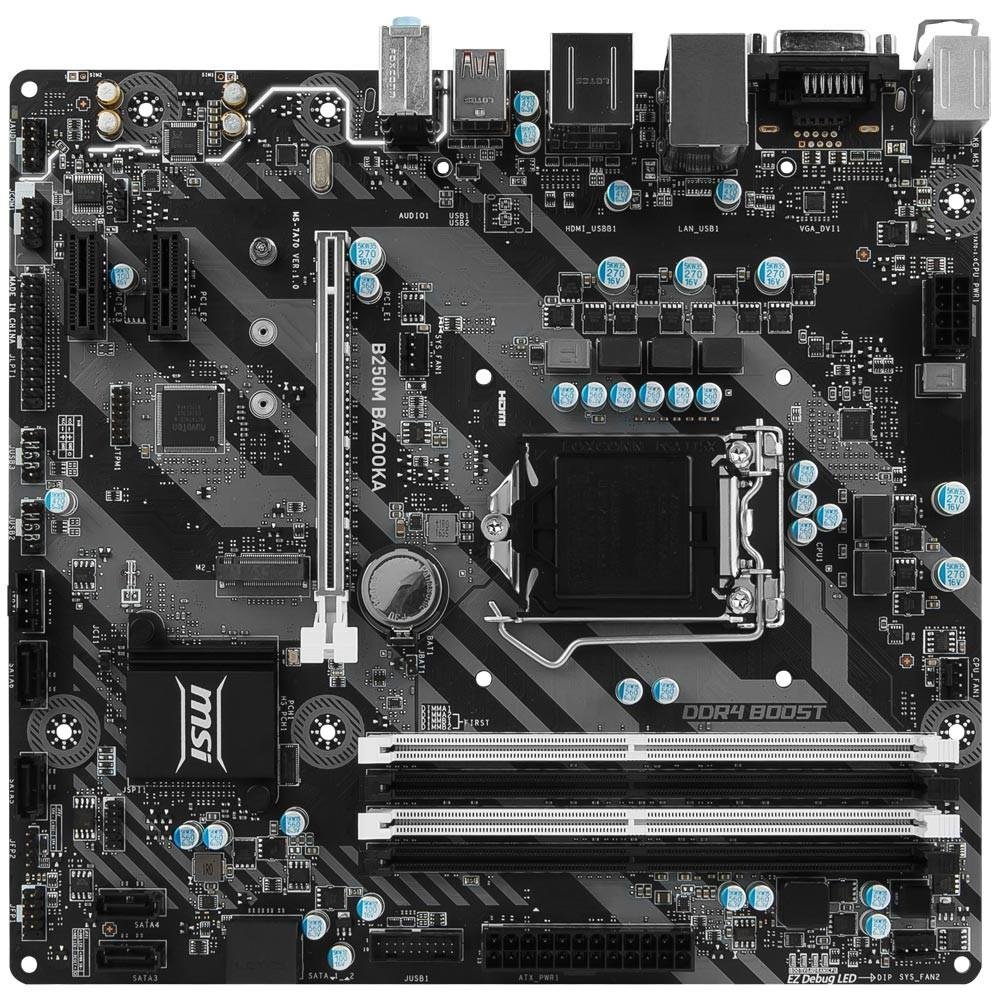 Imagem 4 de 5 do produto Placa-Mãe MSI p/ Intel LGA 1151 mATX B250M BAZOOKA DDR4