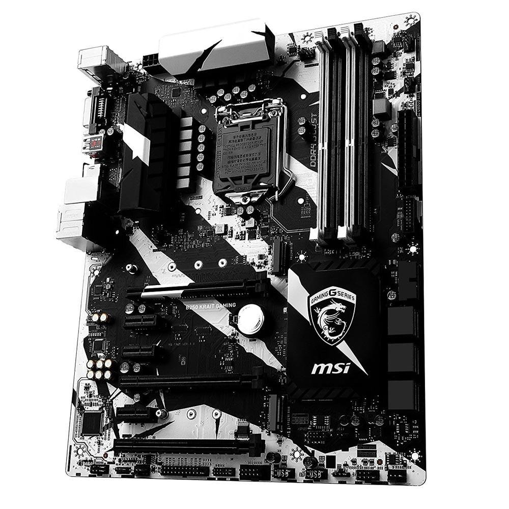Placa-Mãe MSI p/ Intel LGA 1151 ATX B250 KRAIT GAMING DDR4