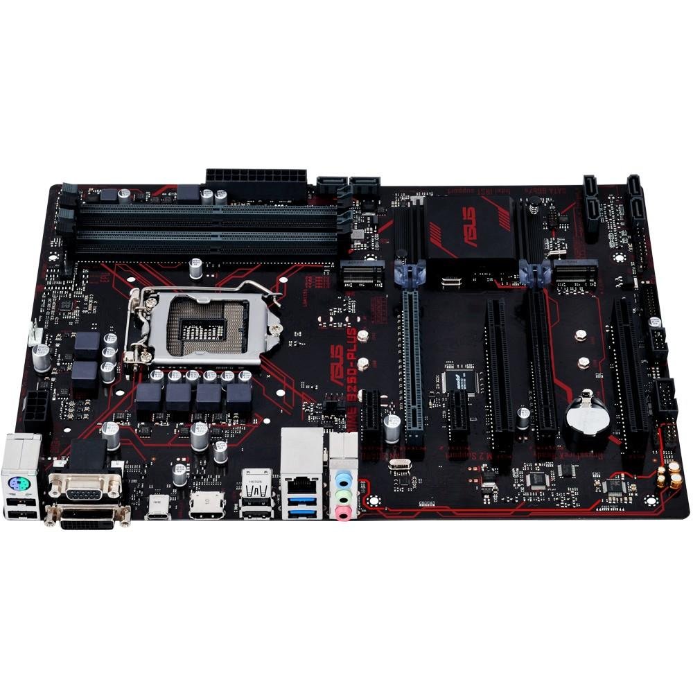Imagem 4 de 5 do produto Placa-Mãe ASUS  p/ Intel LGA 1151 ATX PRIME B250-PLUS, 4 X DDR4,Safe Slot,Áudio Gamer,USB 3.0 Frontal,LED,2 M.2,CFX,VGA/DVI/HDMI
