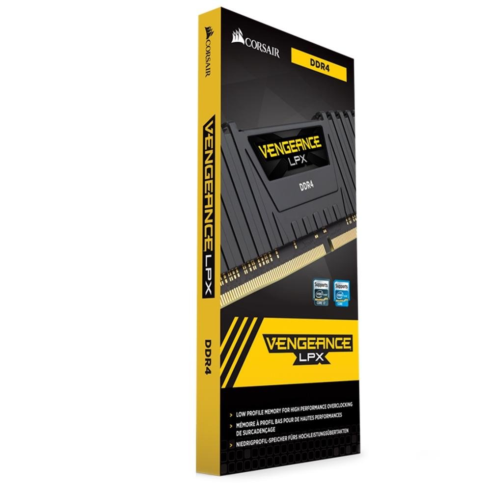 Memória RAM Corsair Vengeance LPX, 8GB, 2400MHz, DDR4, CL16, Preto - CMK8GX4M1A2400C16 - view 3