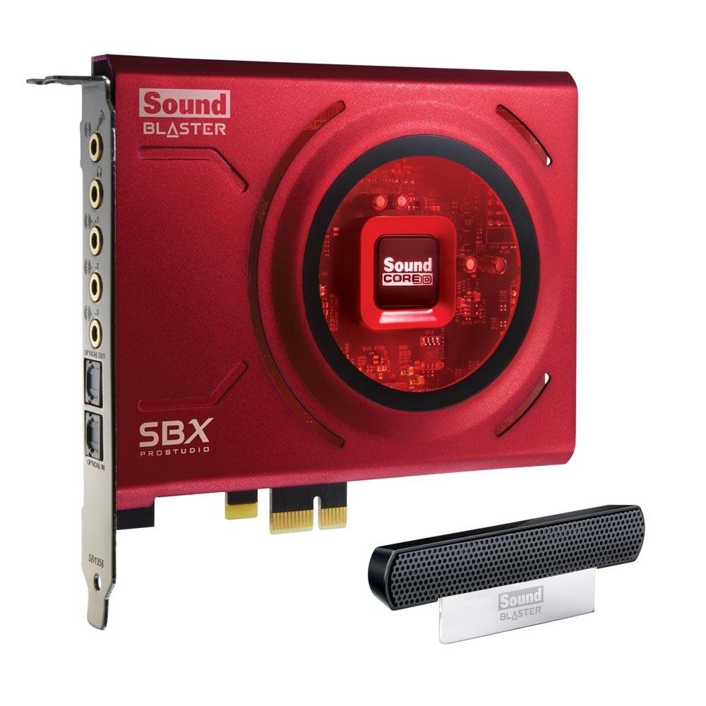 Placa de Som Interna Creative Labs SB1500 Sound Blaster Z, PCIe, Canais 5.1, Vermelho - 70SB150000000