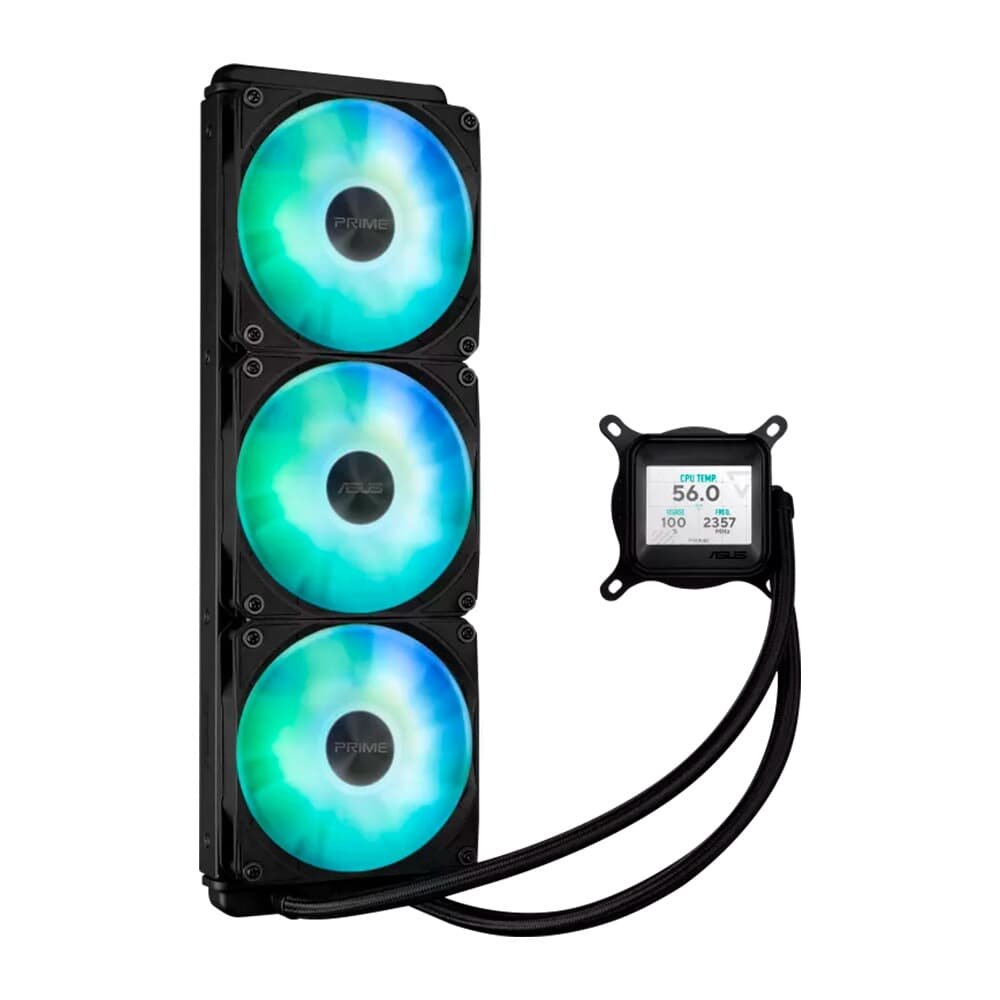 Imagem 5 de 8 do produto Water Cooler ASUS Prime LC 360 ARGB LCD, 360mm, AMD e Intel, Preto - 90RC00Z1-B0UAY0
