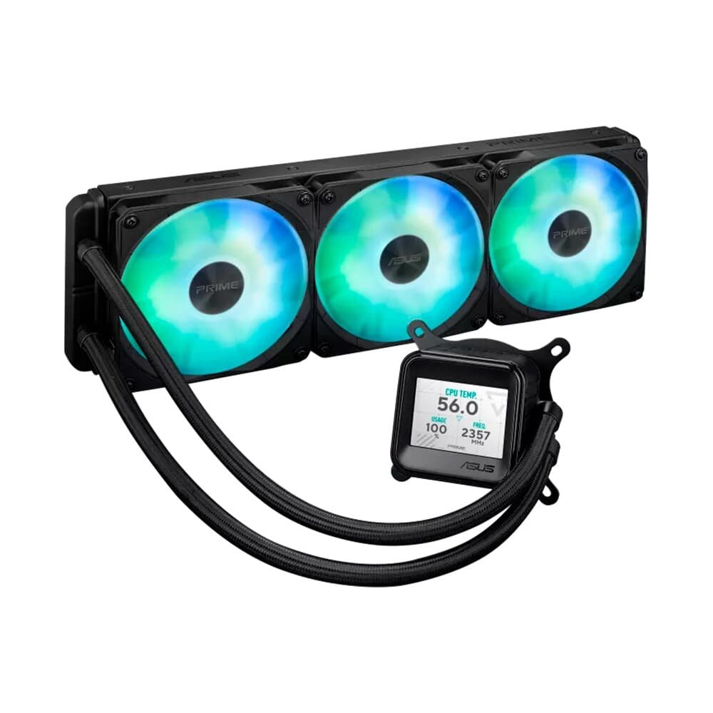Imagem 3 de 8 do produto Water Cooler ASUS Prime LC 360 ARGB LCD, 360mm, AMD e Intel, Preto - 90RC00Z1-B0UAY0