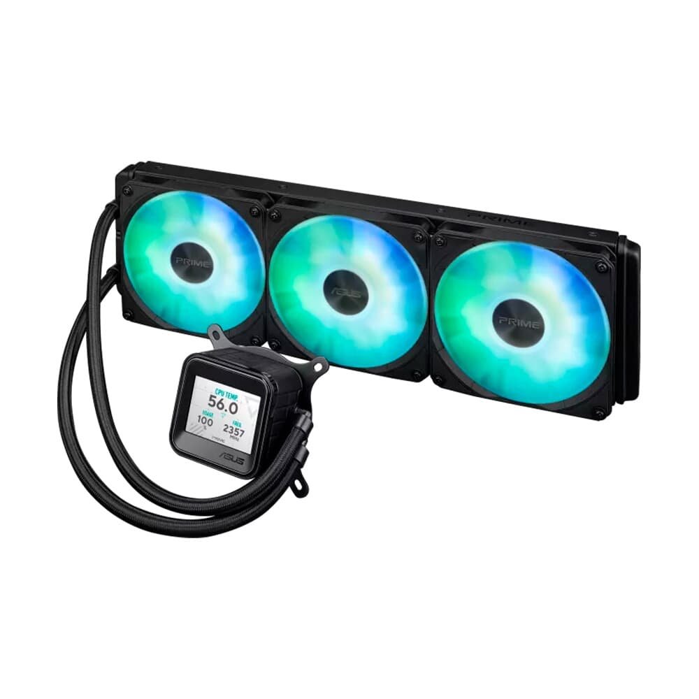 Imagem 2 de 8 do produto Water Cooler ASUS Prime LC 360 ARGB LCD, 360mm, AMD e Intel, Preto - 90RC00Z1-B0UAY0