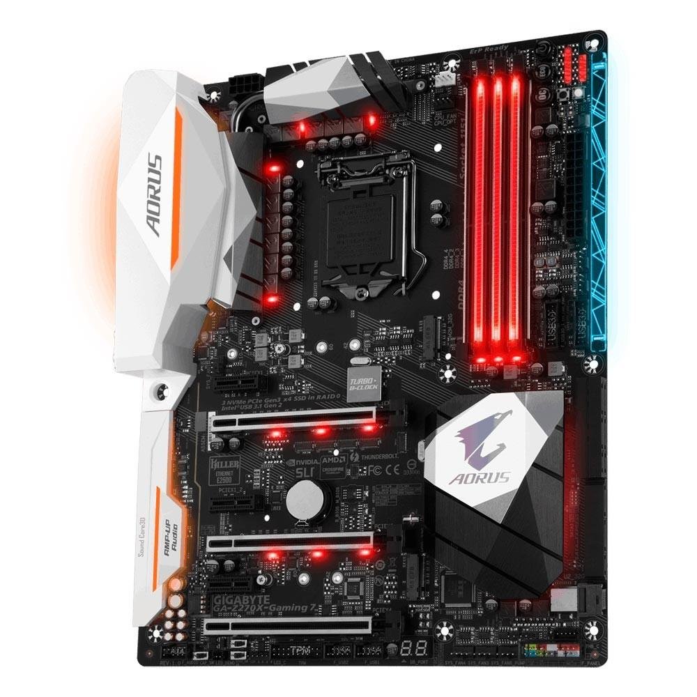 Placa-Mãe GIGABYTE p/ Intel LGA 1151 ATX AORUS GA-Z270X-GAMING 7 DDR4
