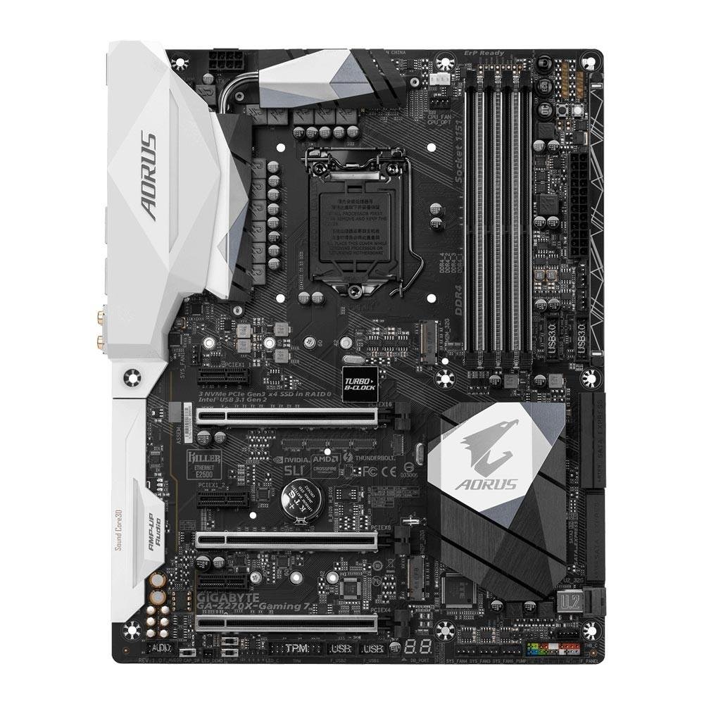 Placa-Mãe GIGABYTE p/ Intel LGA 1151 ATX AORUS GA-Z270X-GAMING 7 DDR4