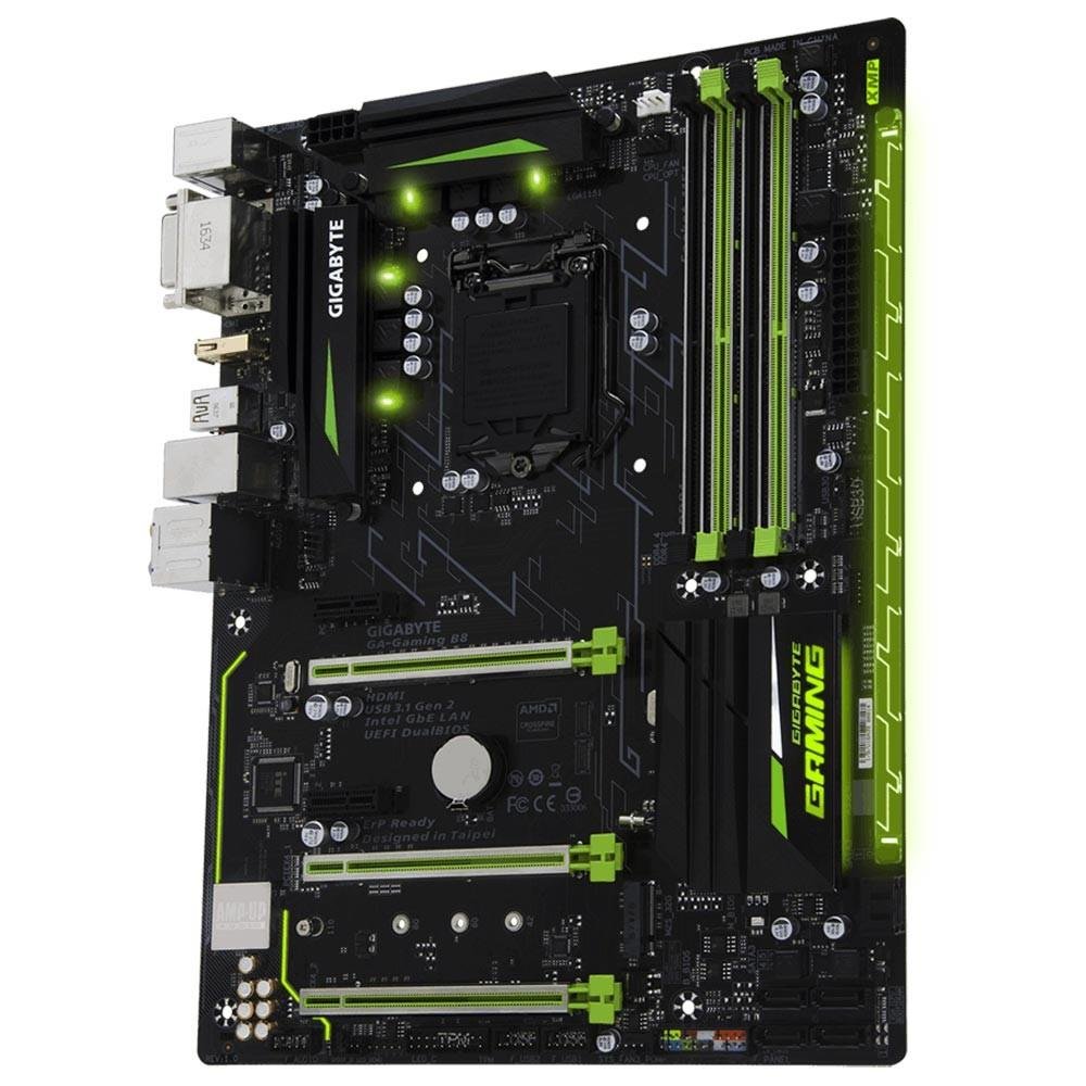 Placa-Mãe GIGABYTE p/ Intel LGA 1151 GA-GAMING B8, B250, DDR4