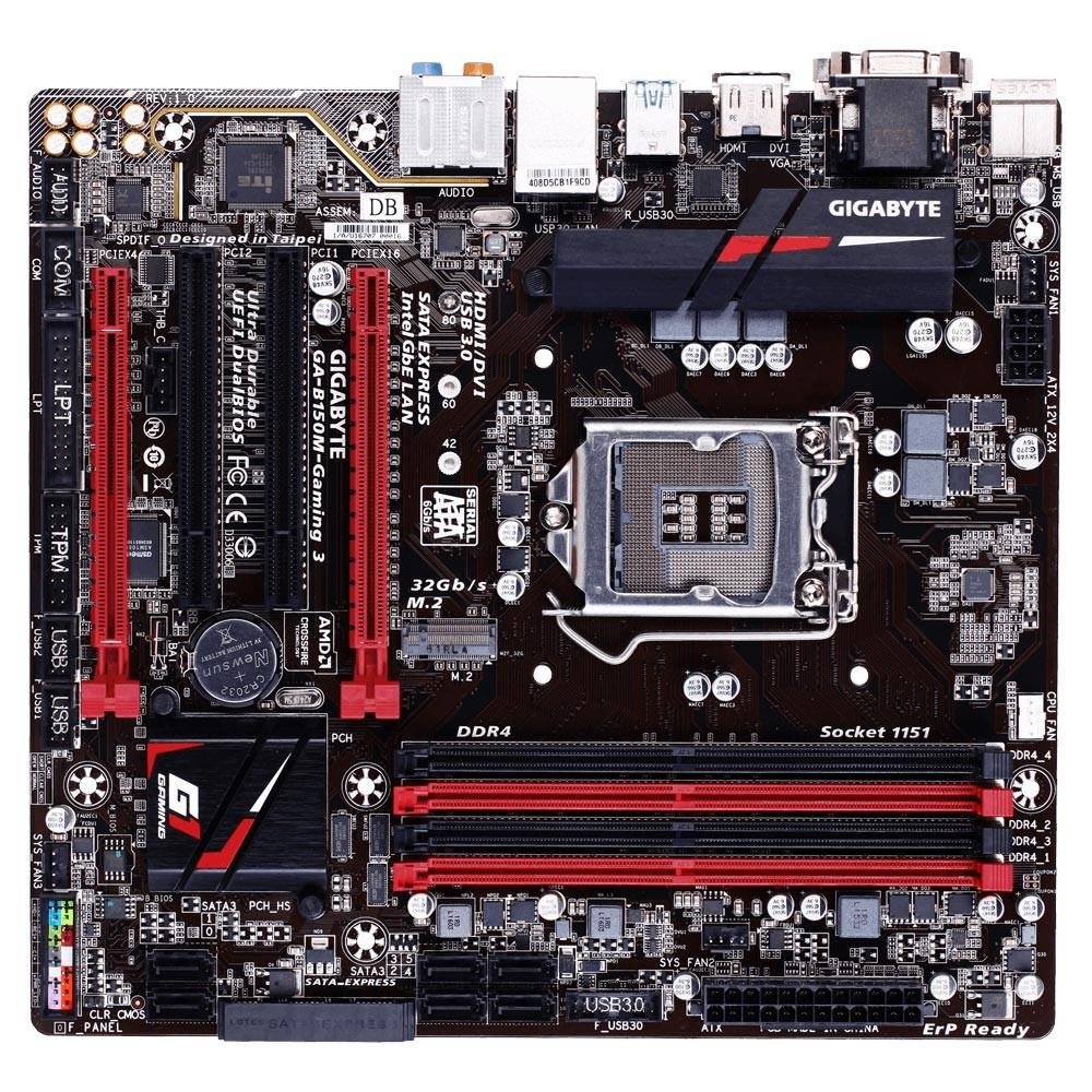 Placa-Mãe Gigabyte GA-B150M-Gaming 3, Intel LGA 1151, mATX, DDR4, Preto - GA-B150M-GAMING 3 Placa-Mãe Gigabyte GA-B150M-Gaming 3, Intel LGA 1151, mATX, DDR4, Preto - GA-B150M-GAMING 3