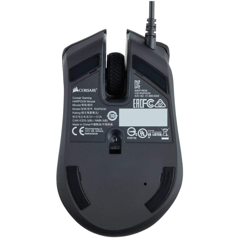 Mouse Gamer Corsair Harpoon, RGB, 6 Botões, 6000DPI, Preto - CH-9301011-NA