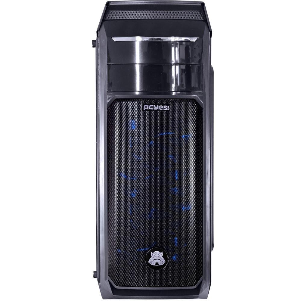 Imagem 5 de 8 do produto Gabinete Gamer PCYES mid-tower Samurai com 3 fans LED Azul Lateral em acrílico Transparente – SAMPTOAZ3FCAT