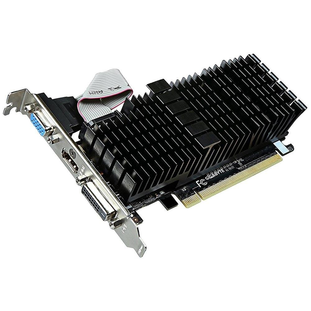 Imagem 2 de 4 do produto Placa de Vídeo VGA NVIDIA GIGABYTE GEFORCE GT 710 2GB DDR3 GV-N710SL-2GL REV 2.0