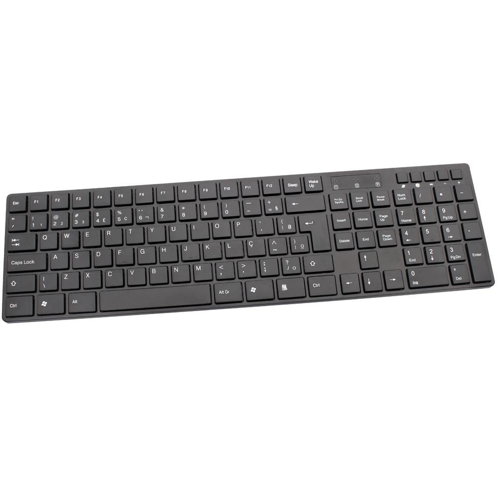 Teclado Maxprint USB Slim ABNT 2 Preto - 607780 Teclado Maxprint USB Slim ABNT 2 Preto - 607780