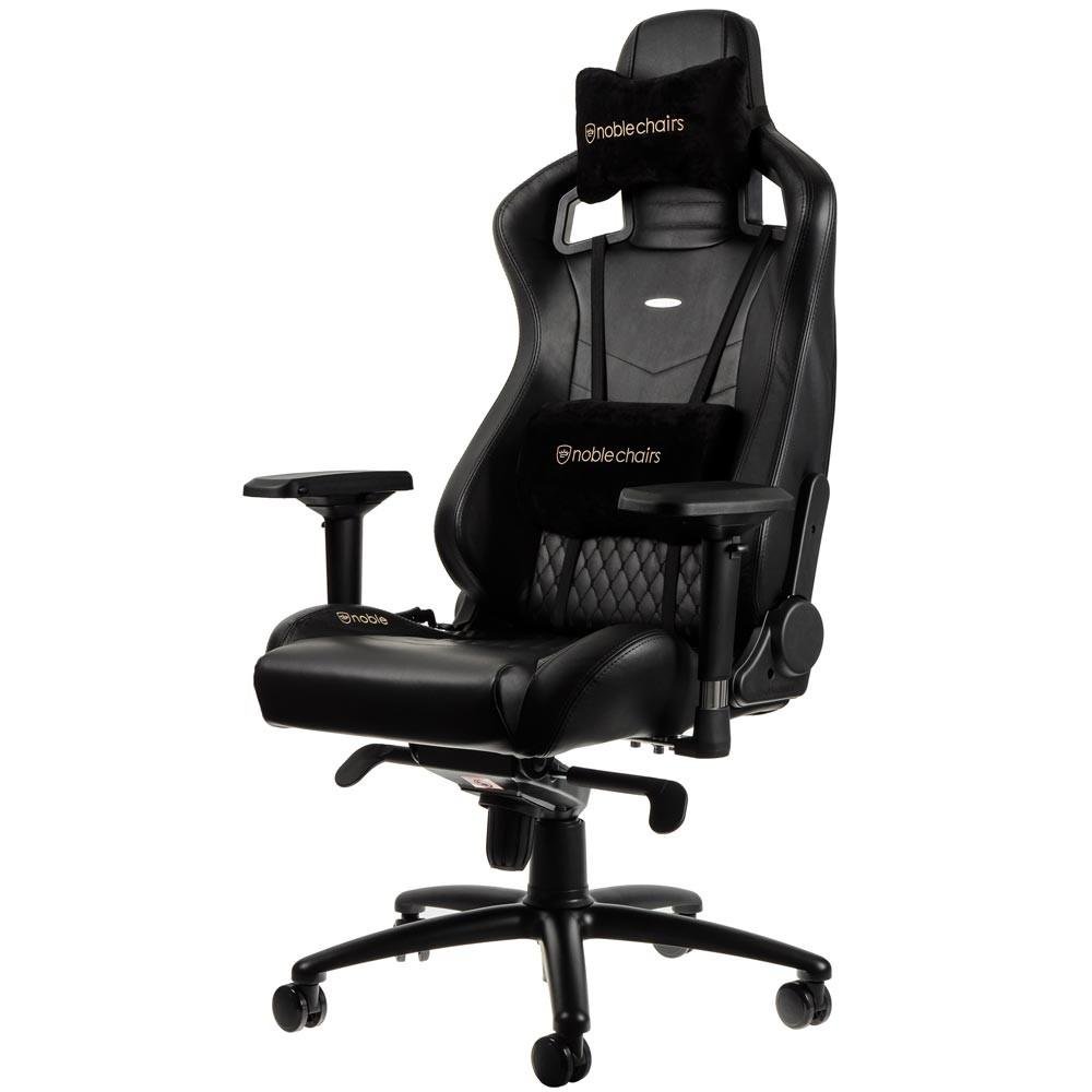 Cadeira Gamer Noblechairs EPIC Leather, Black - NBL-RL-BLA-001 Cadeira Gamer Noblechairs EPIC Leather, Black - NBL-RL-BLA-001