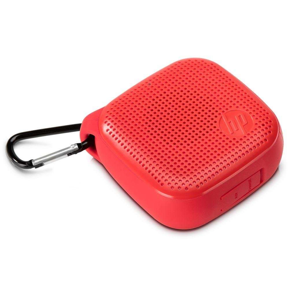 Caixa de Som Bluetooth HP, 3W RMS, Entrada USB, Alcance 10m, Resistente a água, Vermelho - S300