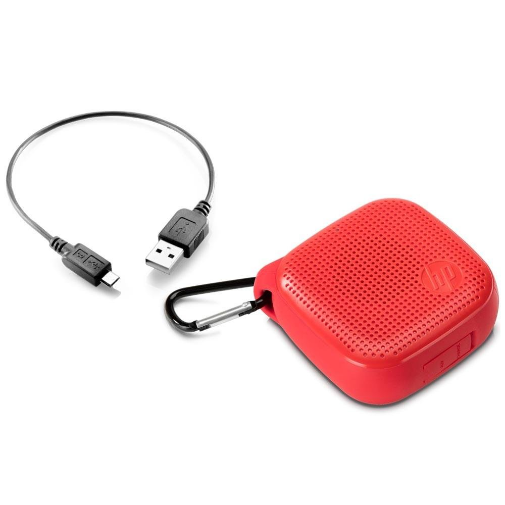 Caixa de Som Bluetooth HP, 3W RMS, Entrada USB, Alcance 10m, Resistente a água, Vermelho - S300