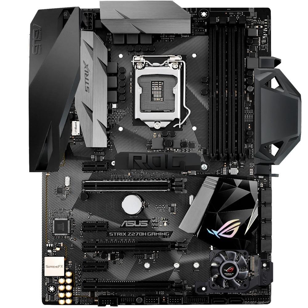 Placa-Mãe ASUS p/ Intel LGA 1151 ATX STRIX Z270H GAMING 4 x DDR4,SLI/CrossFireX, Digi + VRM,1x DVI, 1x HDMI, SupremeFX Shielding,6x SATA 6Gb Placa-Mãe ASUS p/ Intel LGA 1151 ATX STRIX Z270H GAMING 4 x DDR4,SLI/CrossFireX, Digi + VRM,1x DVI, 1x HDMI, SupremeFX Shielding,6x SATA 6Gb