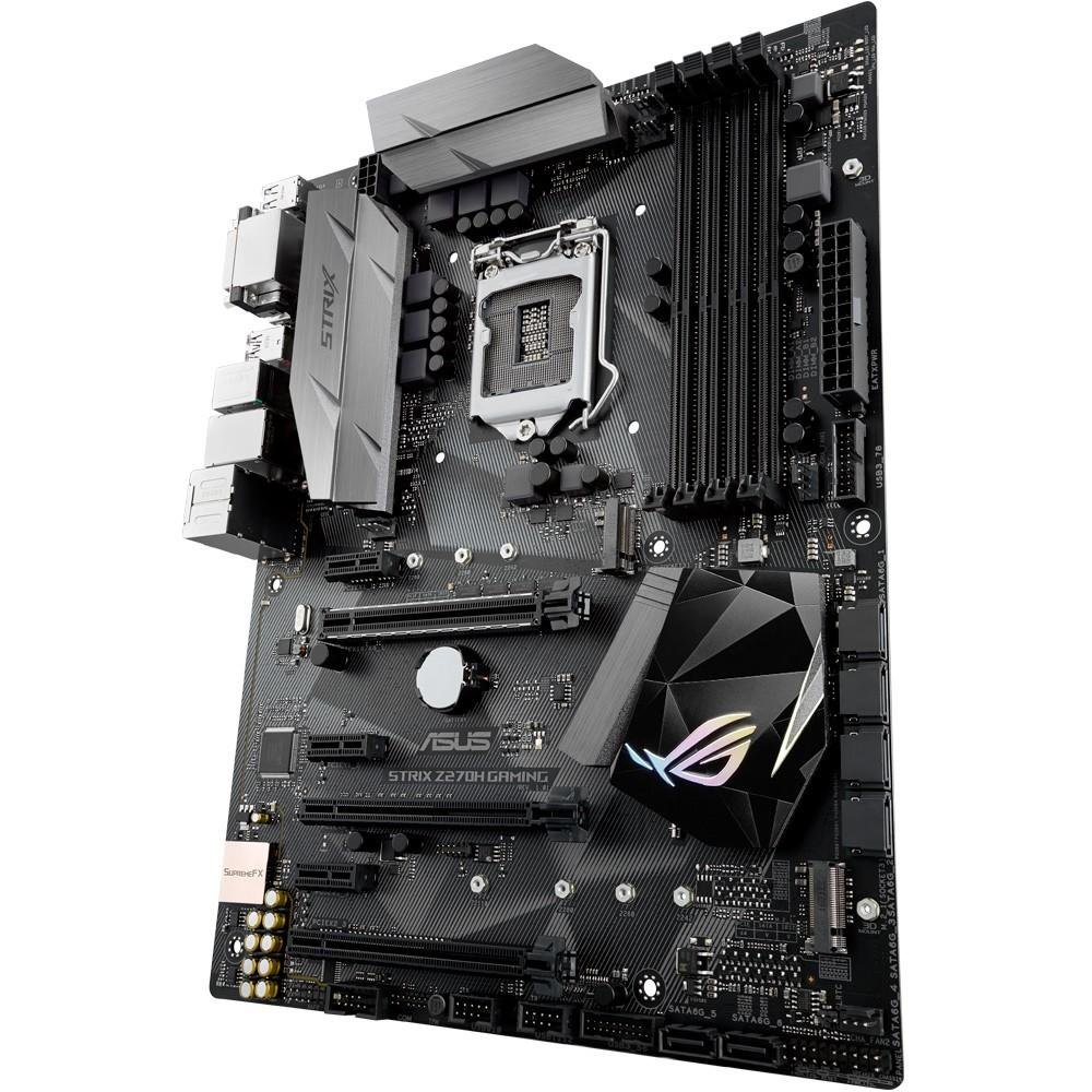 Placa-Mãe ASUS p/ Intel LGA 1151 ATX STRIX Z270H GAMING 4 x DDR4,SLI/CrossFireX, Digi + VRM,1x DVI, 1x HDMI, SupremeFX Shielding,6x SATA 6Gb Placa-Mãe ASUS p/ Intel LGA 1151 ATX STRIX Z270H GAMING 4 x DDR4,SLI/CrossFireX, Digi + VRM,1x DVI, 1x HDMI, SupremeFX Shielding,6x SATA 6Gb