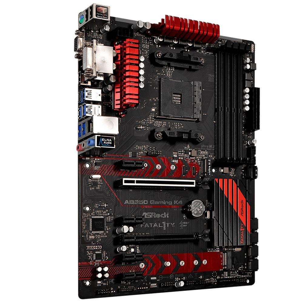 Placa-Mãe ASRock Fatal1ty AB350 Gaming K4 , AMD AM4, ATX, DDR4