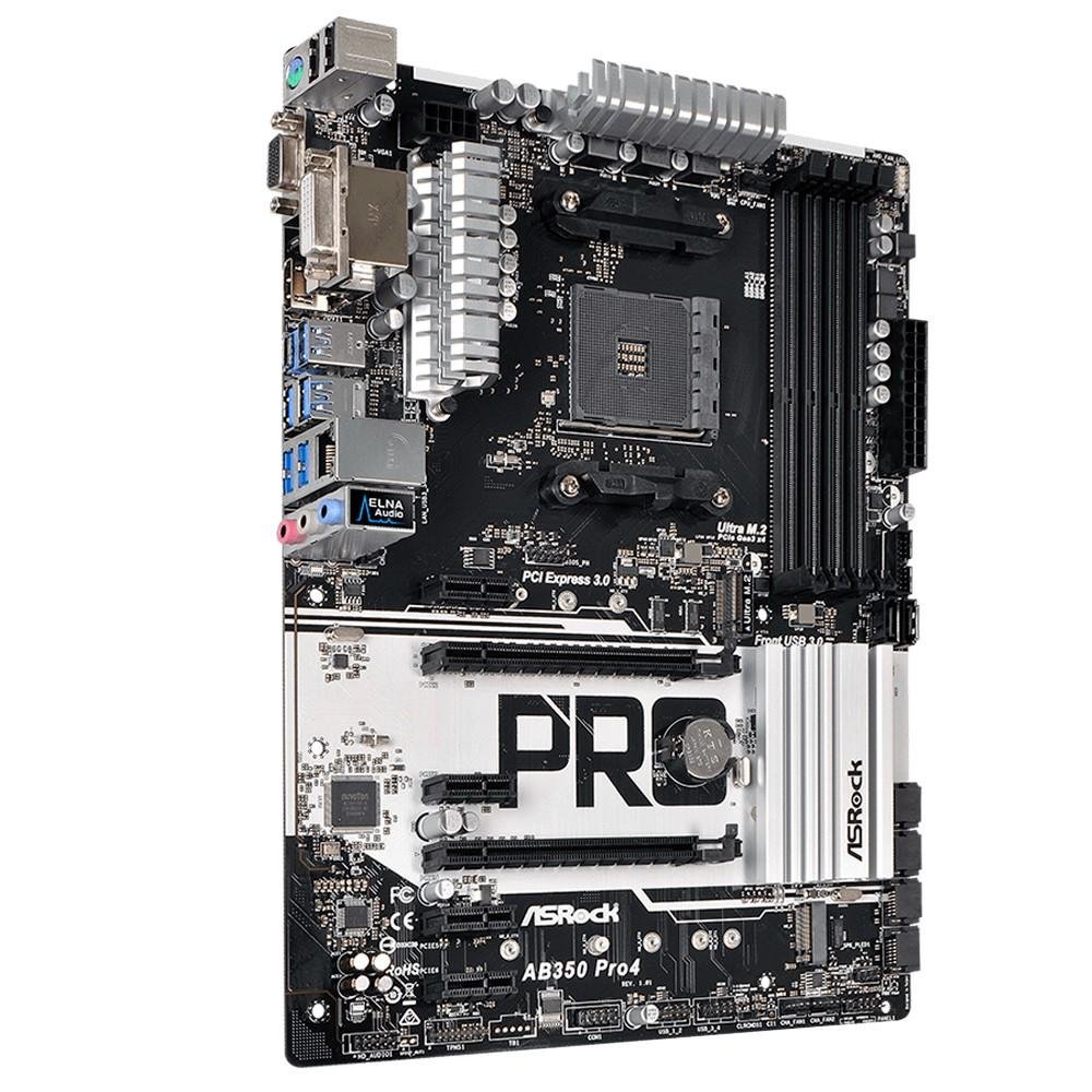 Placa-Mãe ASRock AB350 Pro4, AMD AM4, ATX, DDR4 Placa-Mãe ASRock AB350 Pro4, AMD AM4, ATX, DDR4