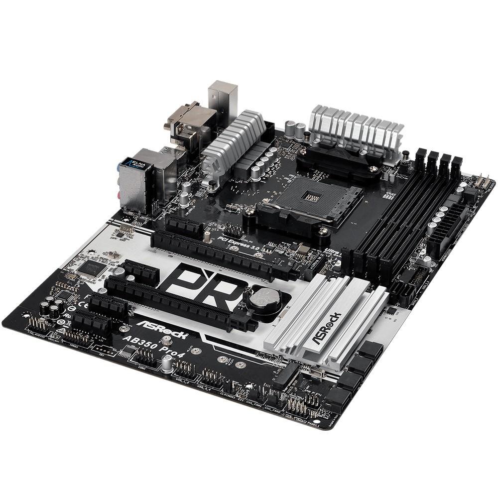Placa-Mãe ASRock AB350 Pro4, AMD AM4, ATX, DDR4 Placa-Mãe ASRock AB350 Pro4, AMD AM4, ATX, DDR4